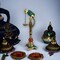 Brass Parrot Wall Hanging Diya with Chain Annam Hanging Idol Oil Lamp Diya for Home Temple Mandir Office Diwali Decor Kathu Vilakku Puja Diya - Deepawali Housewarming Return Gift